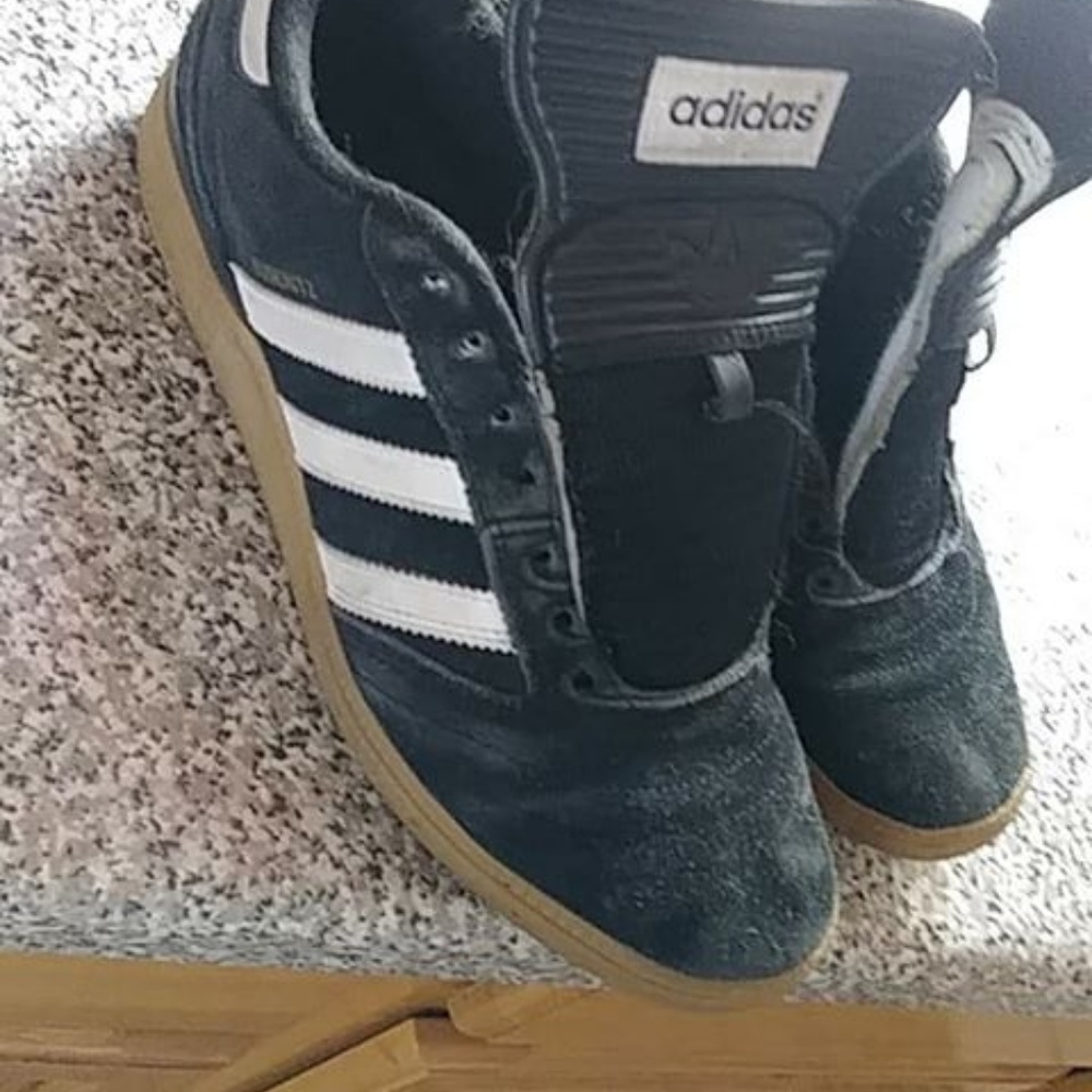 Adidas Busenitz Black and White Gum Sole..…